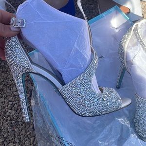 New in box Betsy Johnson Bling Wedding Heels